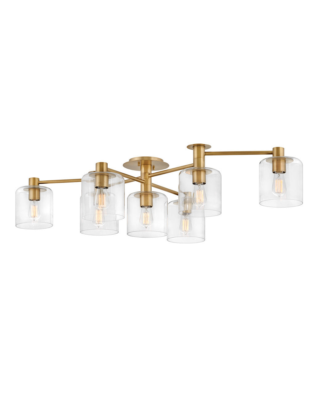Axel LED Semi-Flush Mount in Heritage Brass - available from The Lighting Shoppe, trusted by Canadian homeowners
