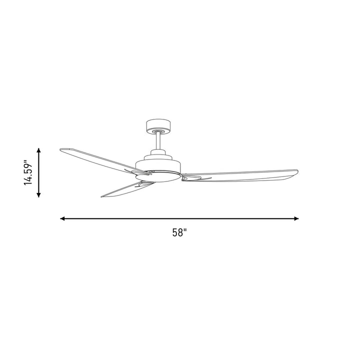 Meridian - M2010BN - 58" Ceiling Fan - Brushed Nickel