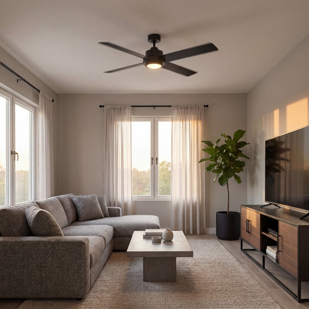 Meridian - M2011MBKRV - 56" Ceiling Fan - Matte Black