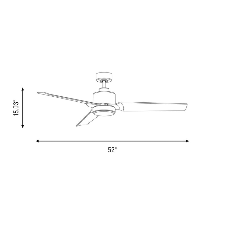 Meridian - M2012BN - 52" Ceiling Fan - Brushed Nickel