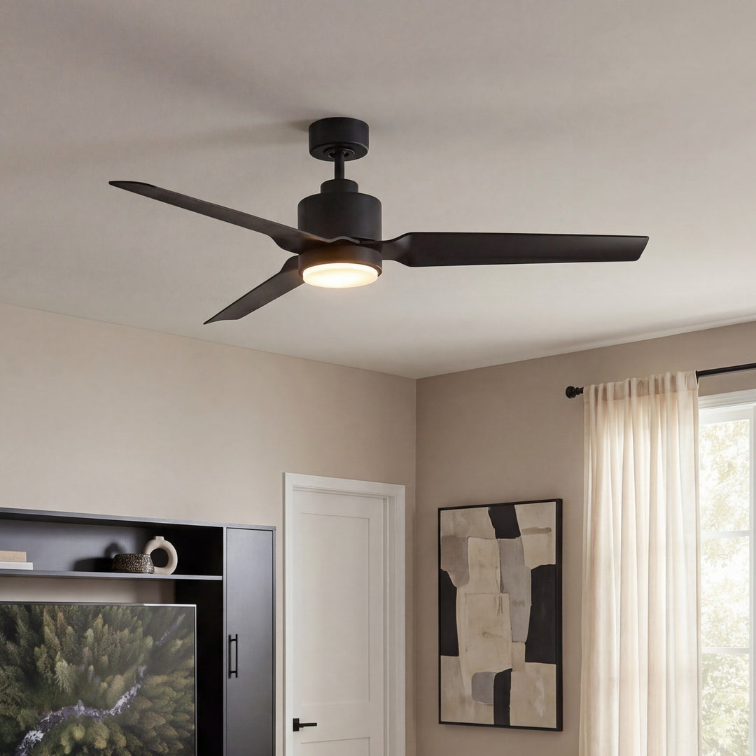 Meridian - M2012MBK - 52" Ceiling Fan - Matte Black