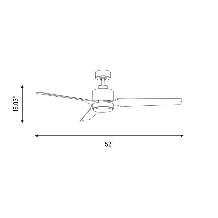 Meridian - M2012MBK - 52" Ceiling Fan - Matte Black