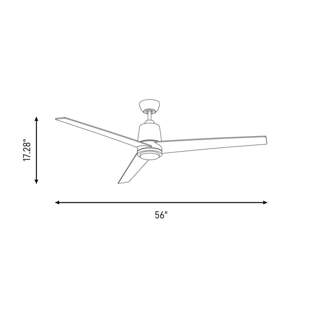Meridian - M2013MBKRV - 56" Ceiling Fan - Matte Black