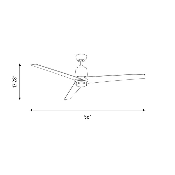 Meridian - M2013MBKRV - 56" Ceiling Fan - Matte Black