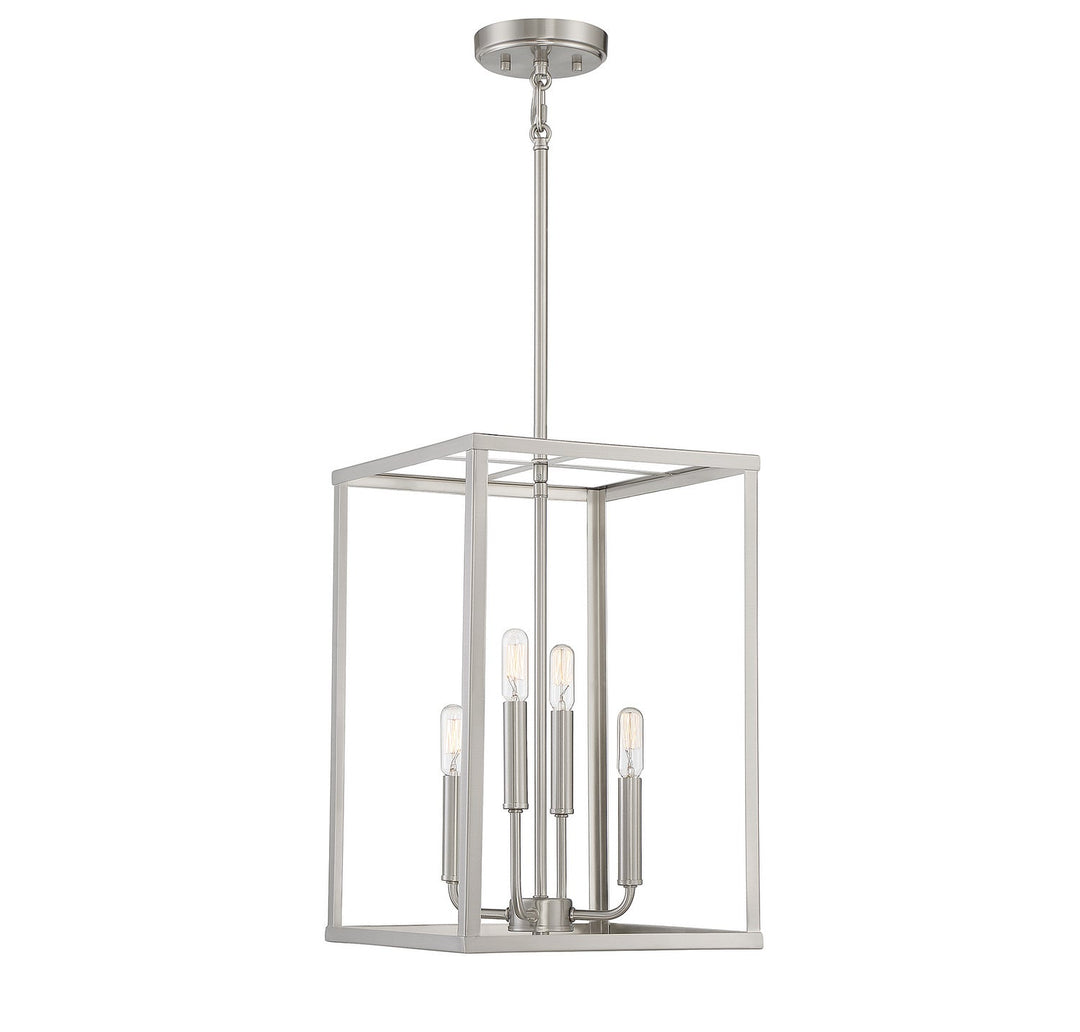 Meridian - M30008BN - Four Light Pendant - Brushed Nickel