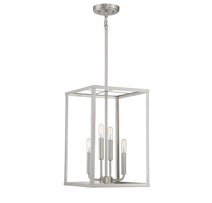 Meridian - M30008BN - Four Light Pendant - Brushed Nickel