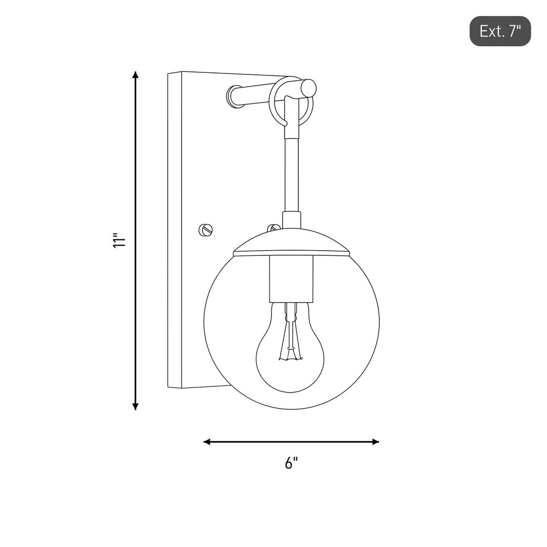 Meridian - M50029ORBNB - One Light Outdoor Wall Lantern - Moutd - Oil Rubbed Bronze with Natural Brass