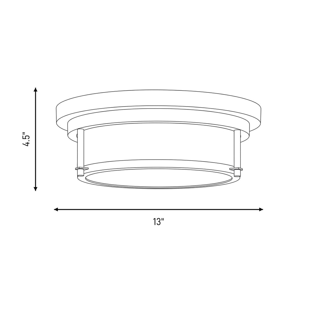 Meridian - M60062BN - Two Light Flush Mount - Brushed Nickel