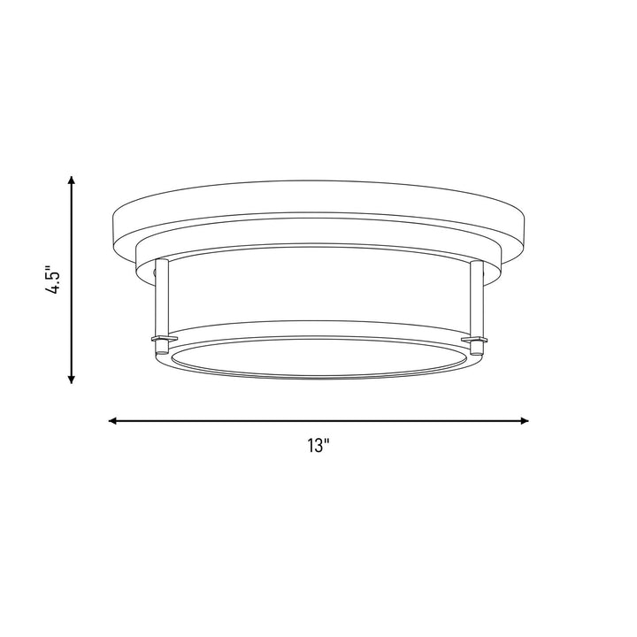 Meridian - M60062BN - Two Light Flush Mount - Brushed Nickel
