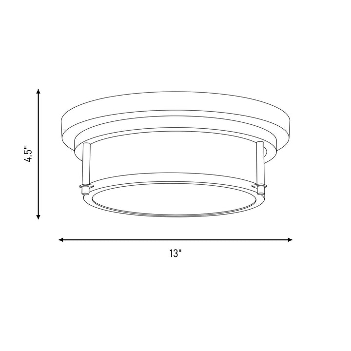 Meridian - M60062MBK - Two Light Flush Mount - Matte Black