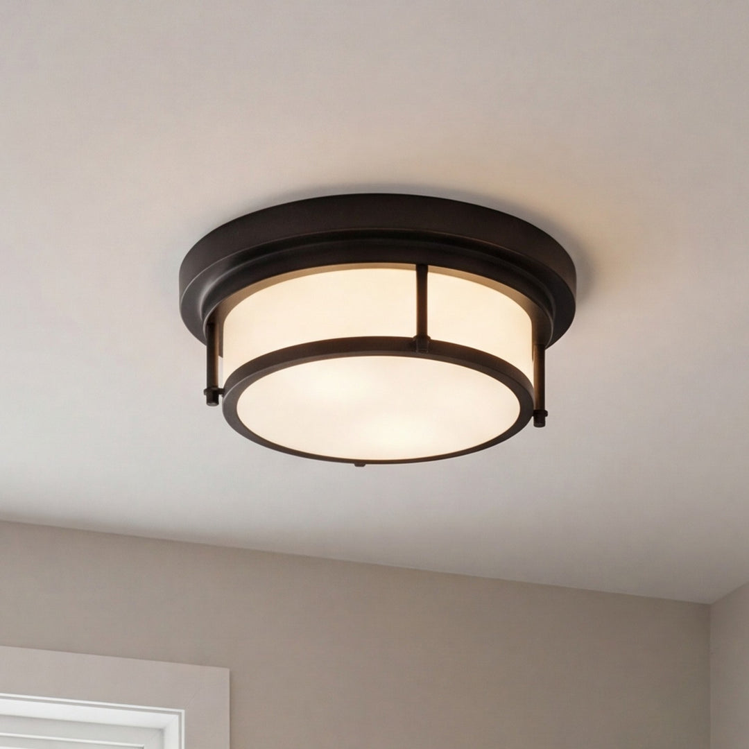 Meridian - M60062MBK - Two Light Flush Mount - Matte Black