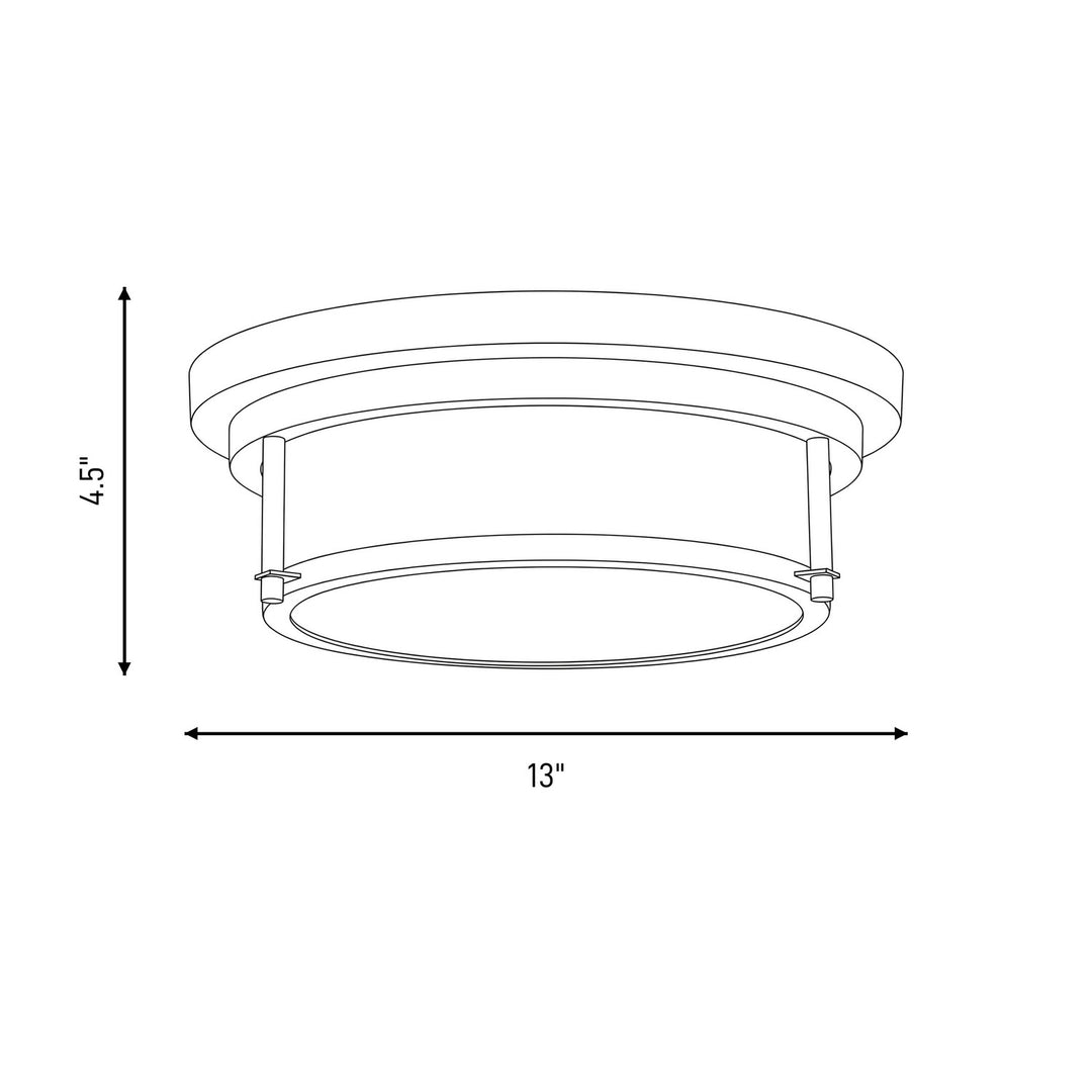 Meridian - M60062ORB - Two Light Flush Mount - Oil Rubbed Bronze