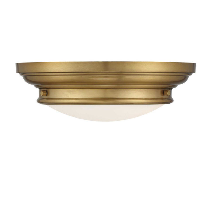 Meridian - M60063NB - Two Light Flush Mount - Natural Brass