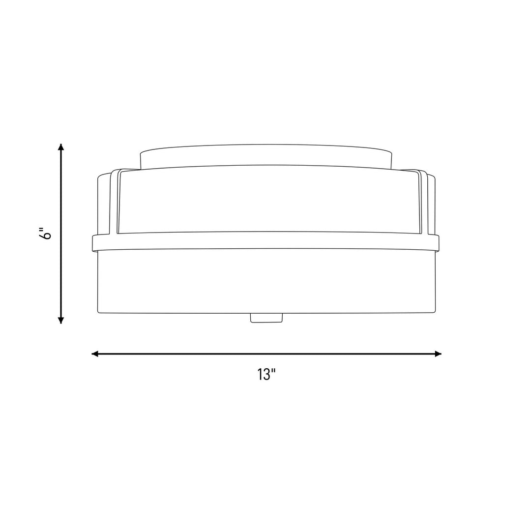 Meridian - M60065MBK - Two Light Flush Mount - Matte Black