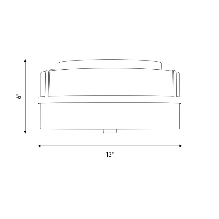 Meridian - M60065MBK - Two Light Flush Mount - Matte Black
