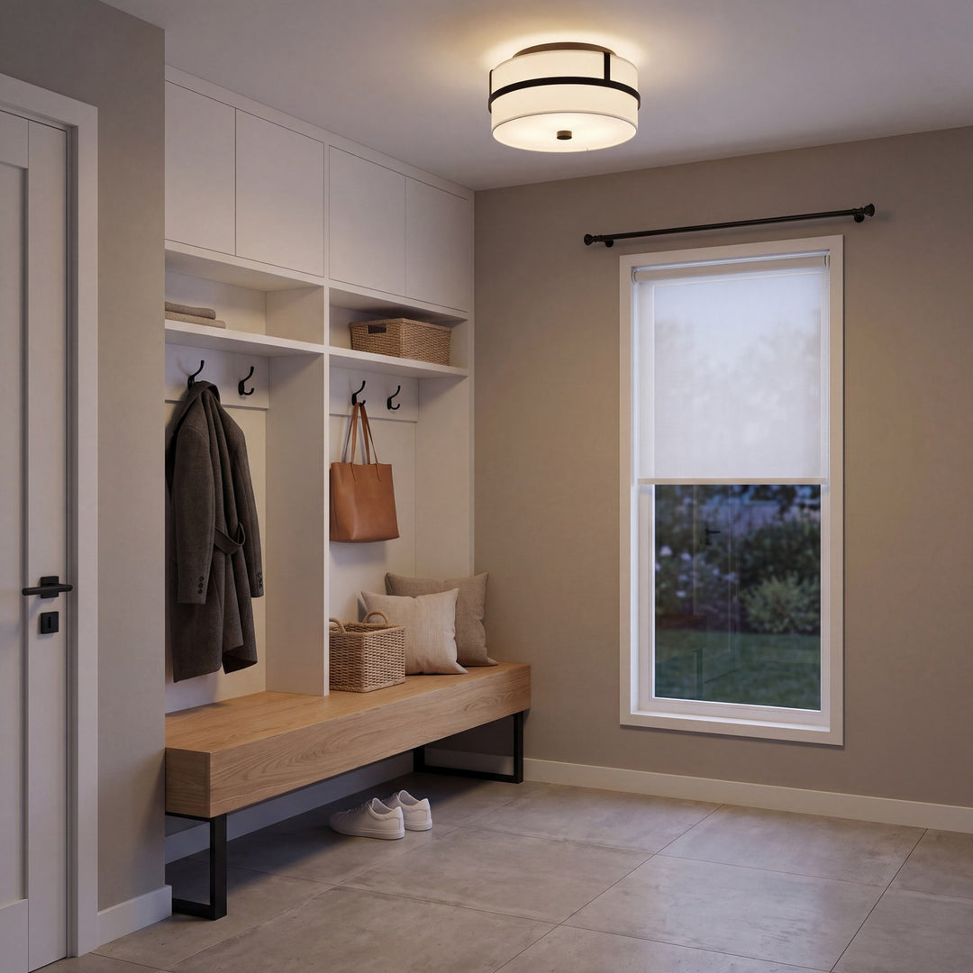 Meridian - M60065MBK - Two Light Flush Mount - Matte Black