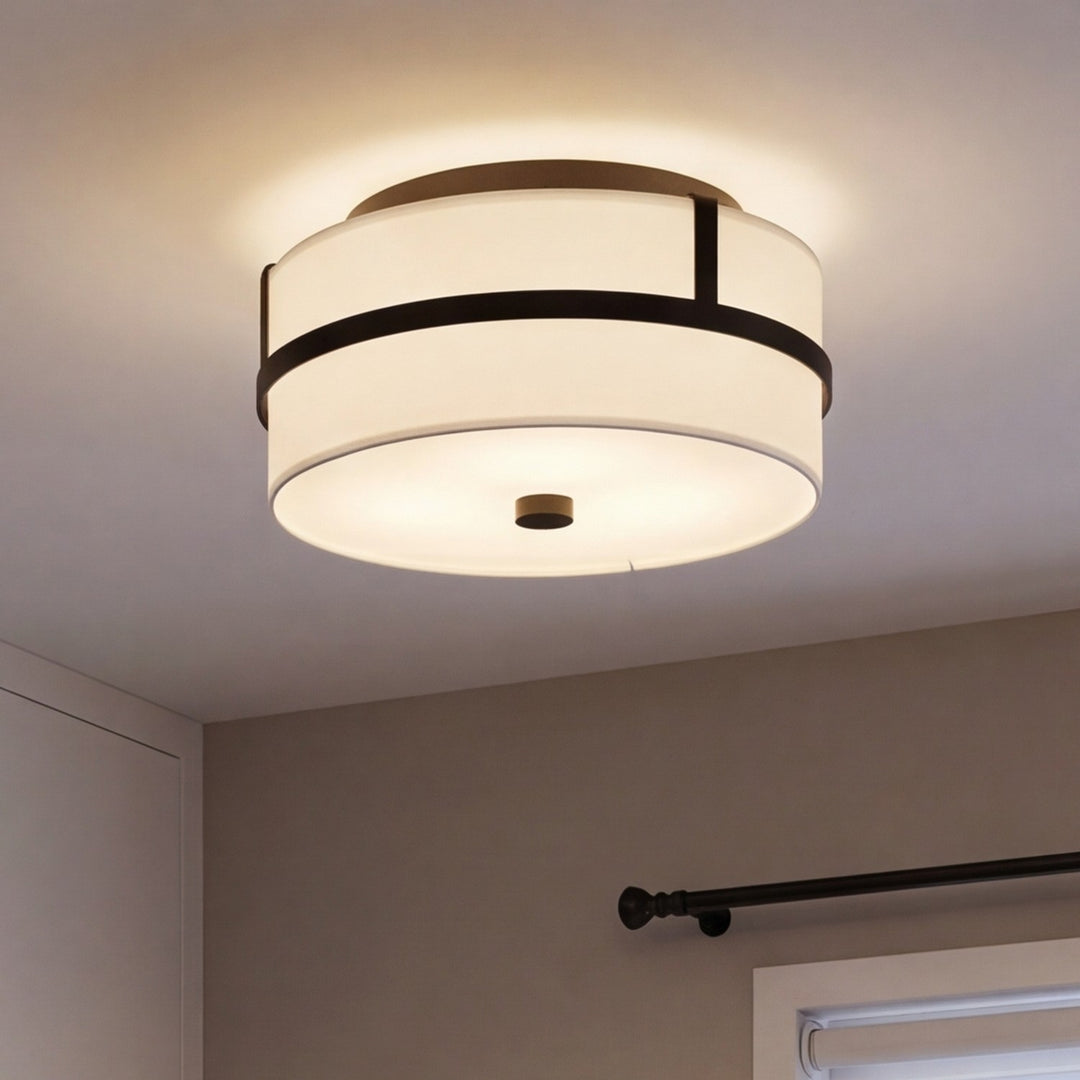 Meridian - M60065MBK - Two Light Flush Mount - Matte Black