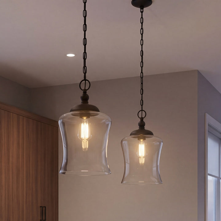 Meridian - M70019MBK - One Light Pendant - Mpend - Matte Black