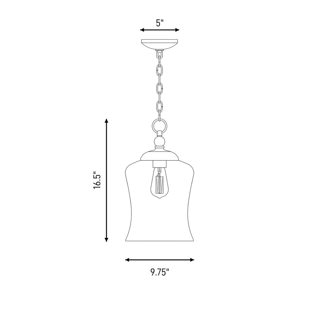 Meridian - M70019NB - One Light Pendant - Mpend - Natural Brass