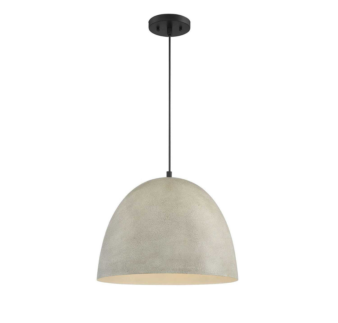Meridian - M70093CMBK - One Light Pendant - Mpend - Concrete with Matte Black