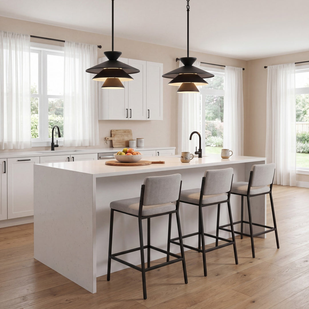 Meridian - M70096MBK - One Light Pendant - Matte Black