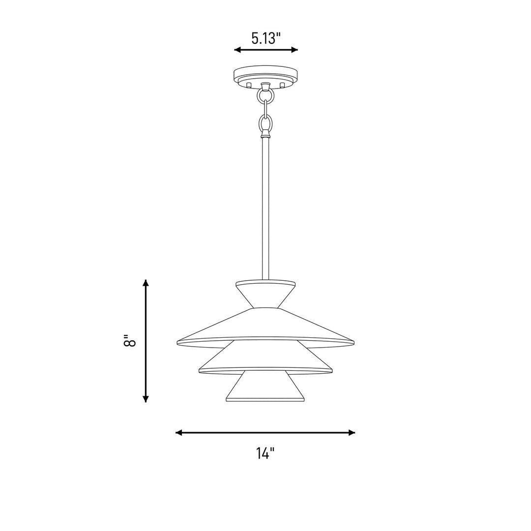 Meridian - M70096MBK - One Light Pendant - Matte Black