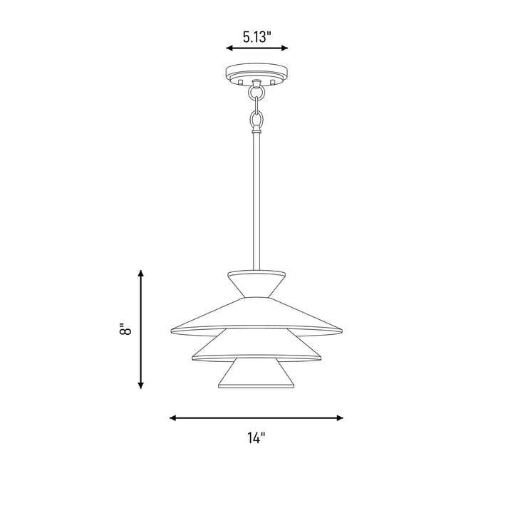 Meridian - M70096MBK - One Light Pendant - Matte Black