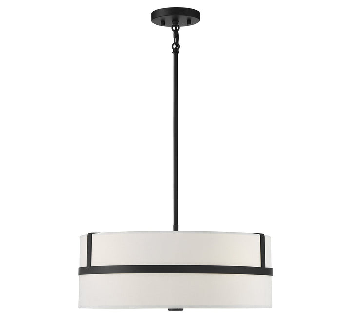 Meridian - M70102MBK - Four Light Pendant - Matte Black