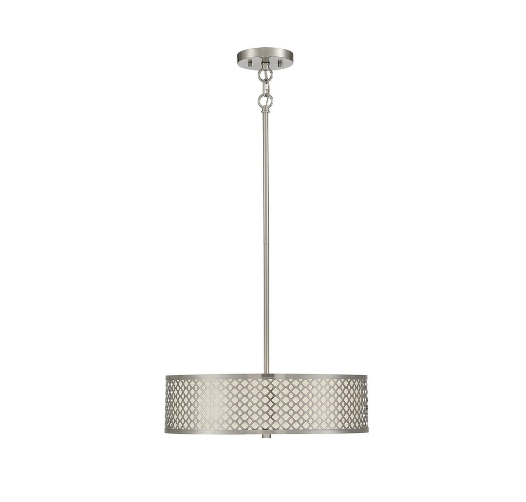Meridian - M70108BN - Three Light Pendant - Brushed Nickel