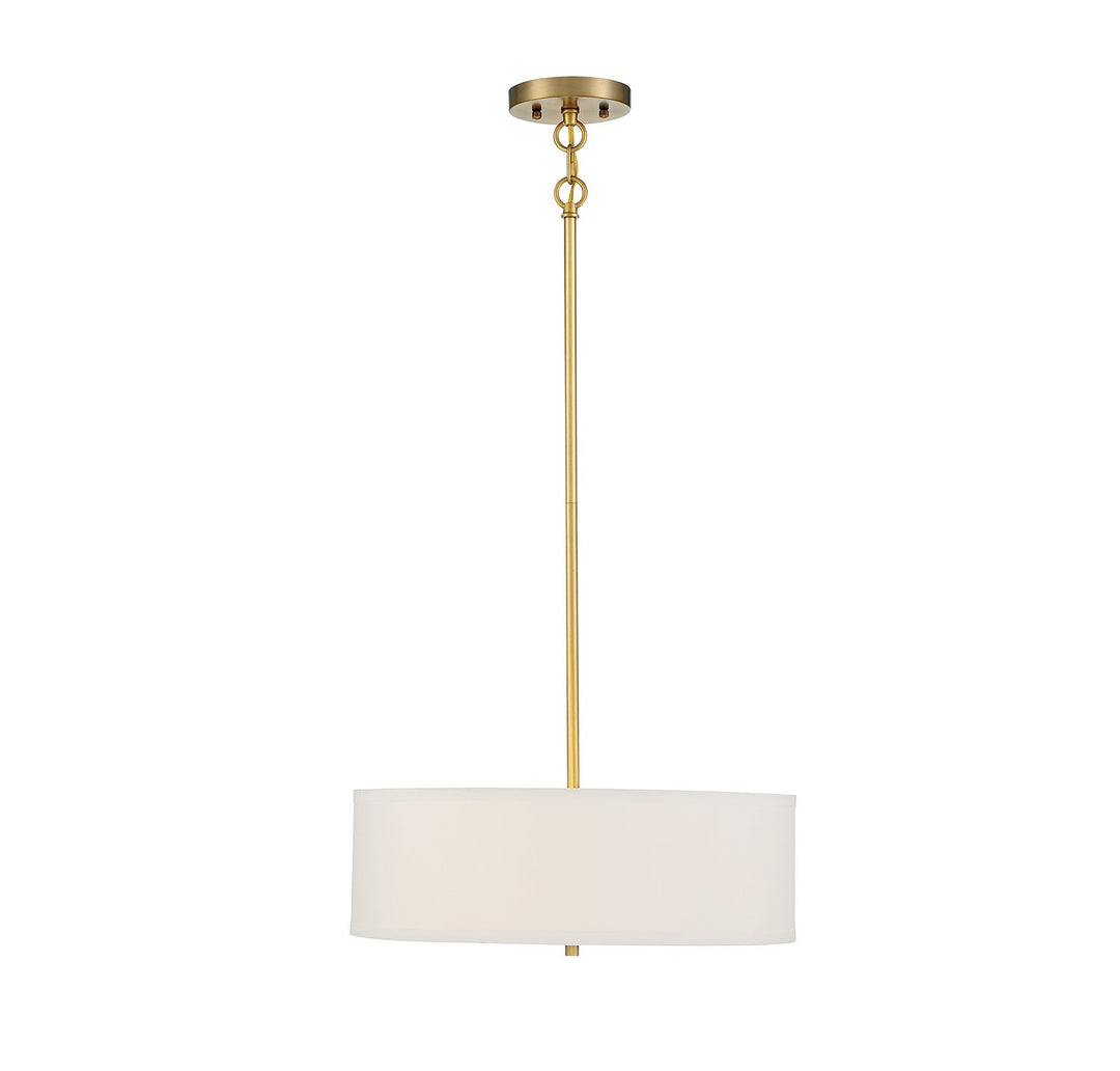 Meridian - M70109NB - Three Light Pendant - Warm Brass