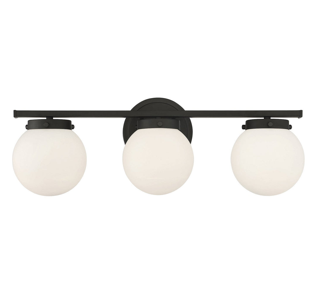 Meridian - M80023MBK - Three Light Bathroom Vanity Light - Matte Black
