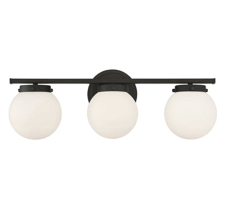 Meridian - M80023MBK - Three Light Bathroom Vanity Light - Matte Black