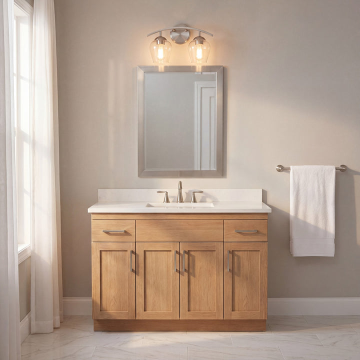 Meridian - M80031BN - Two Light Bathroom Vanity - Mbath - Brushed Nickel