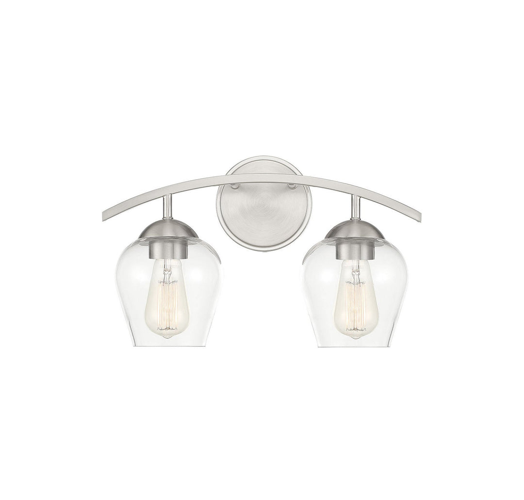 Meridian - M80031BN - Two Light Bathroom Vanity Light - Mbath - Brushed Nickel