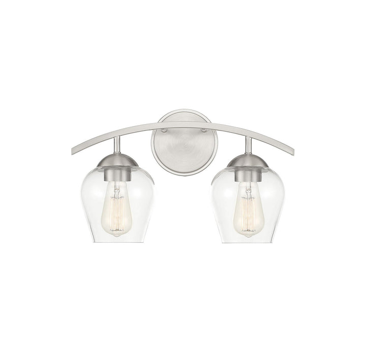 Meridian - M80031BN - Two Light Bathroom Vanity Light - Mbath - Brushed Nickel