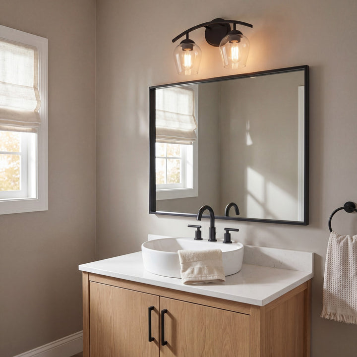 Meridian - M80031MBK - Two Light Bathroom Vanity - Mbath - Matte Black