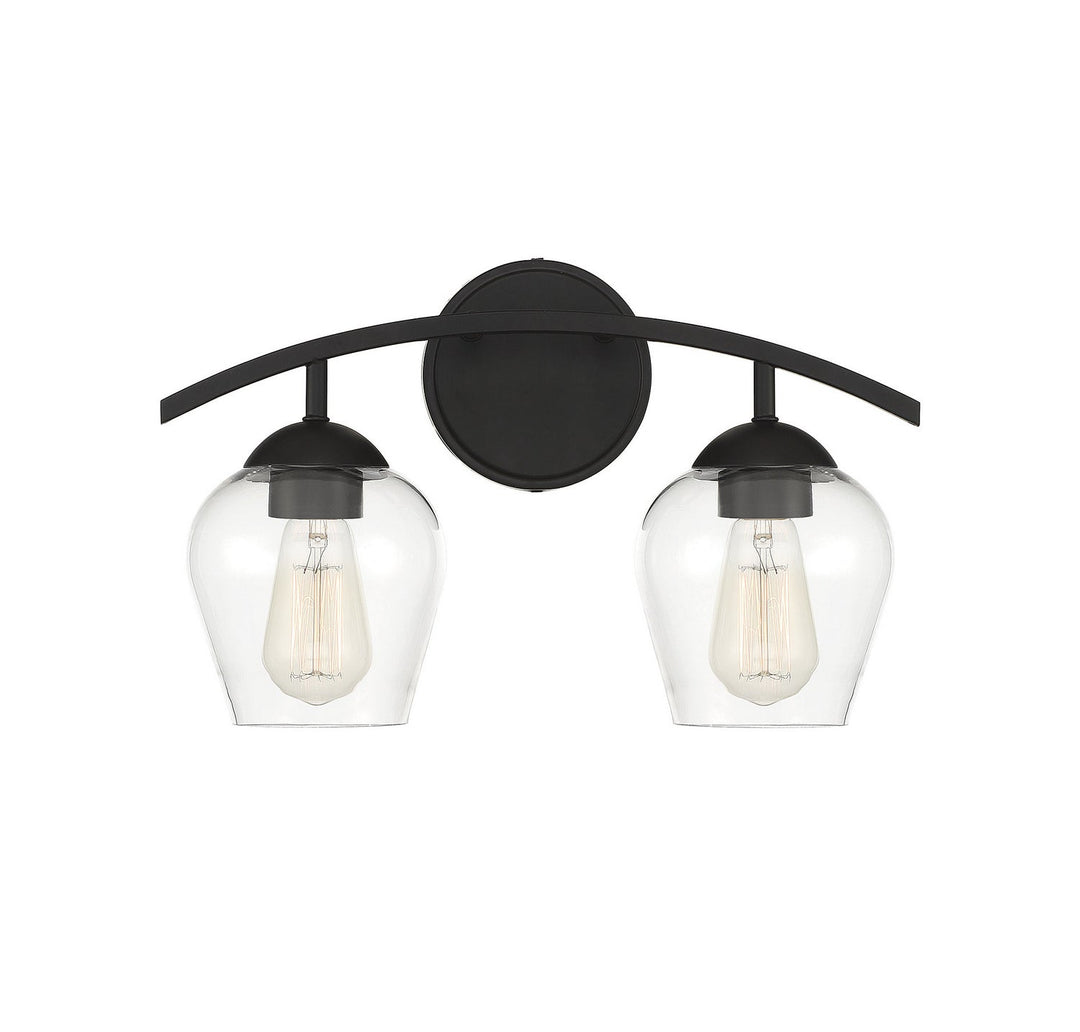 Meridian - M80031MBK - Two Light Bathroom Vanity Light - Mbath - Matte Black