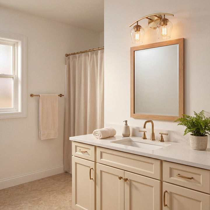 Meridian - M80031NB - Two Light Bathroom Vanity - Mbath - Natural Brass
