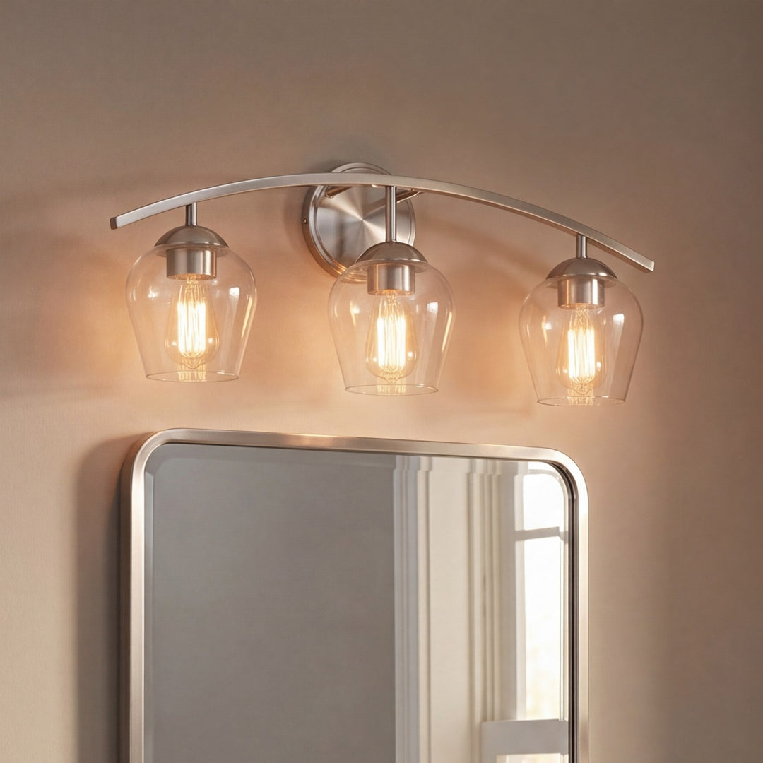 Meridian - M80032BN - Three Light Bathroom Vanity - Mbath - Brushed Nickel