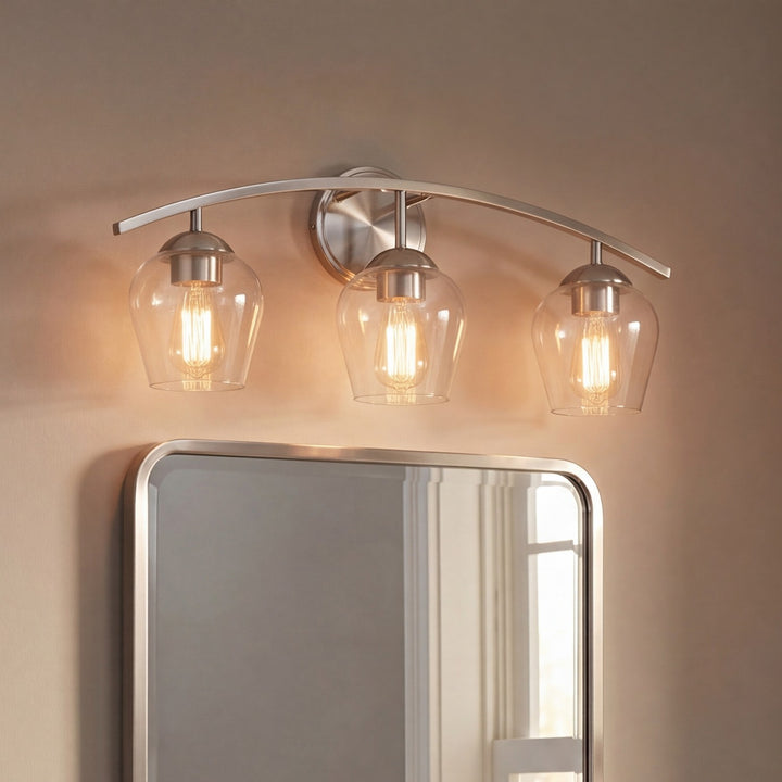 Meridian - M80032BN - Three Light Bathroom Vanity - Mbath - Brushed Nickel