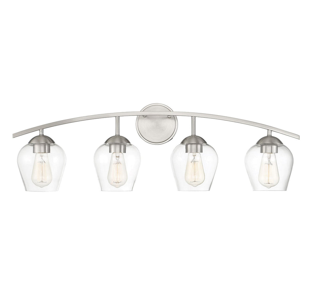 Meridian - M80033BN - Four Light Bathroom Vanity Light - Mbath - Brushed Nickel