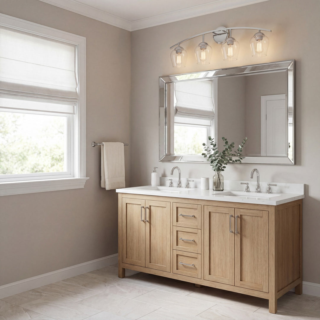Meridian - M80033CH - Four Light Bathroom Vanity - Mbath - Chrome