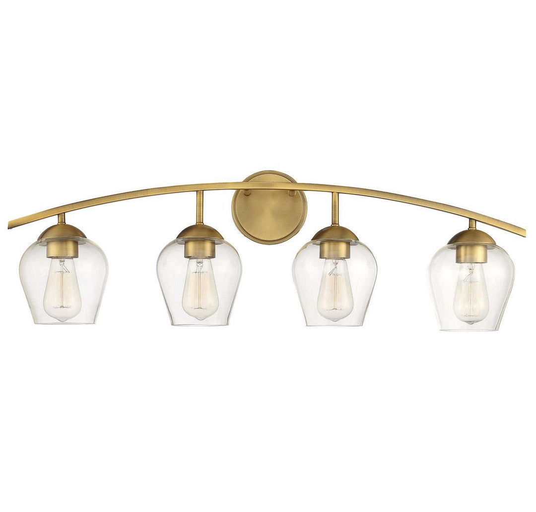 Meridian - M80033NB - Four Light Bathroom Vanity Light - Mbath - Natural Brass