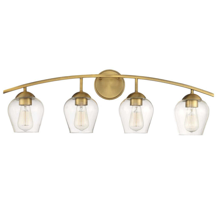 Meridian - M80033NB - Four Light Bathroom Vanity Light - Mbath - Natural Brass