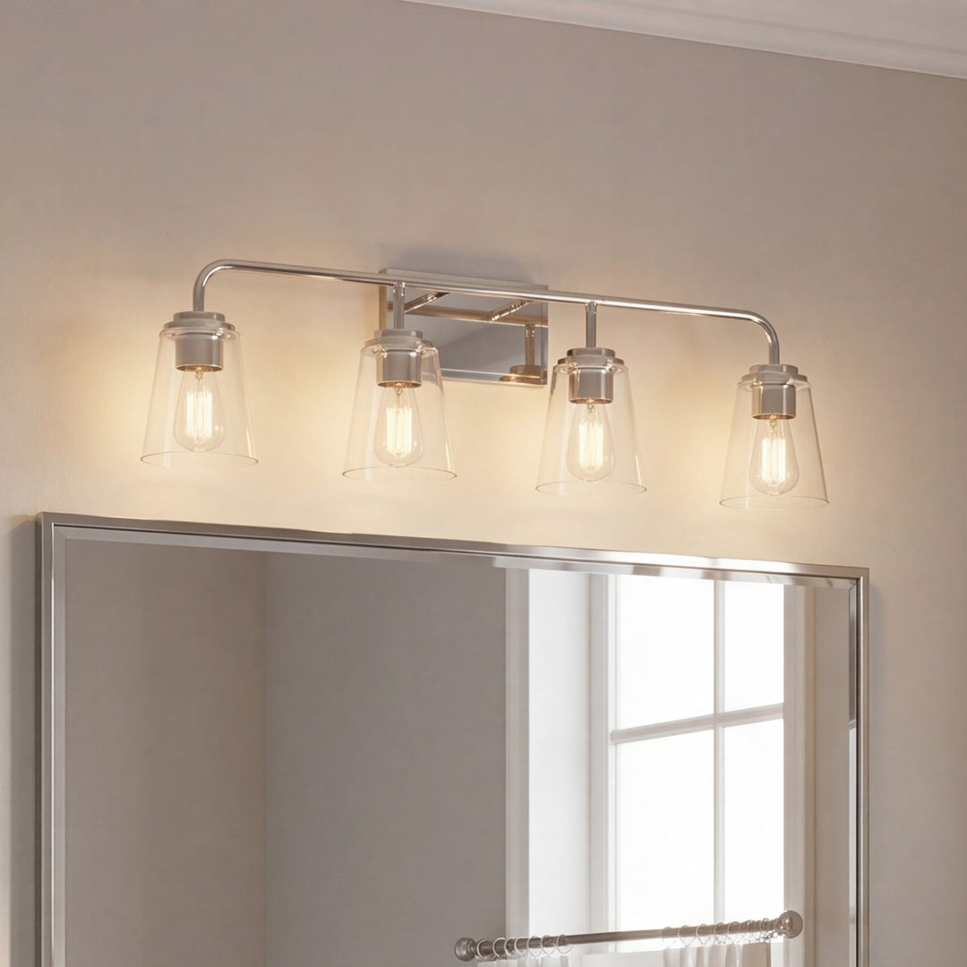 Meridian - M80045PN - Four Light Bathroom Vanity - Mbath - Polished Nickel
