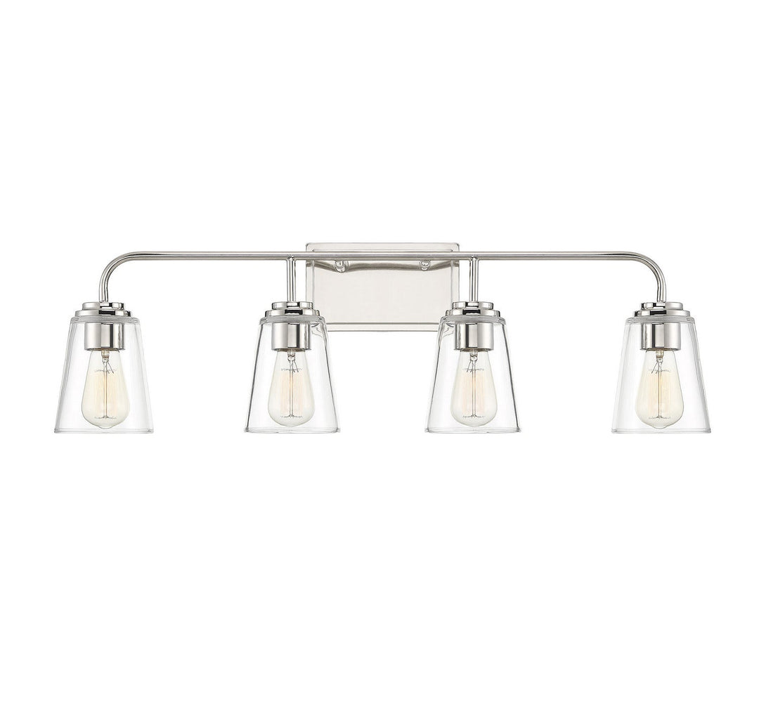 Meridian - M80045PN - Four Light Bathroom Vanity Light - Mbath - Polished Nickel