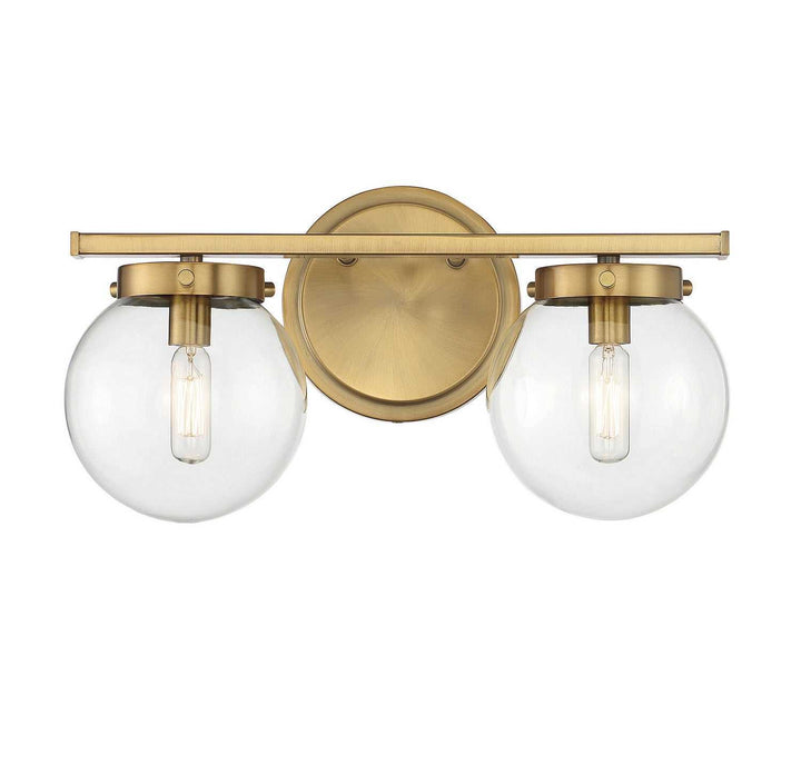 Meridian - M80046NB - Two Light Bathroom Vanity Light - Natural Brass