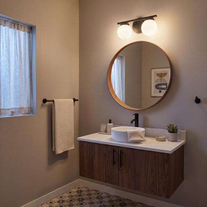 Meridian - M80047MBK - Two Light Bathroom Vanity - Matte Black