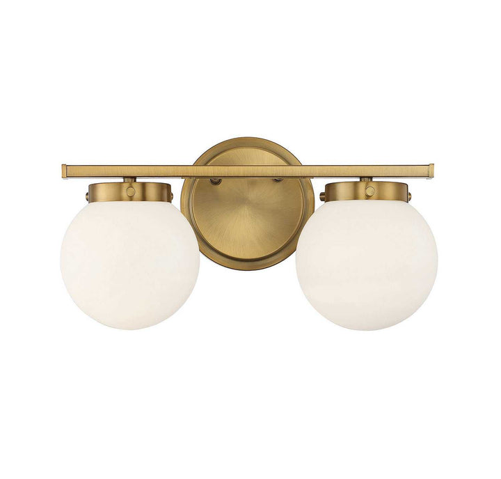 Meridian - M80047NB - Two Light Bathroom Vanity Light - Natural Brass