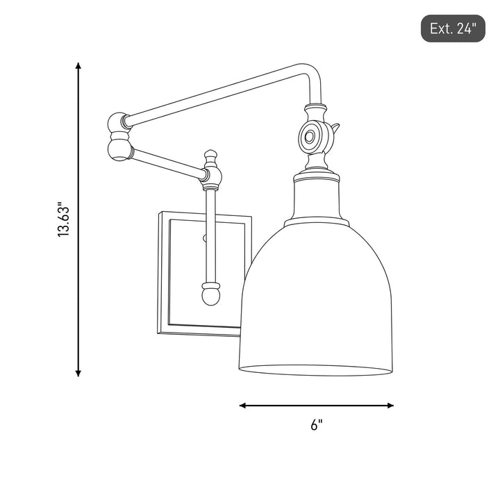 Meridian - M90019NB - One Light Wall Sconce - Natural Brass